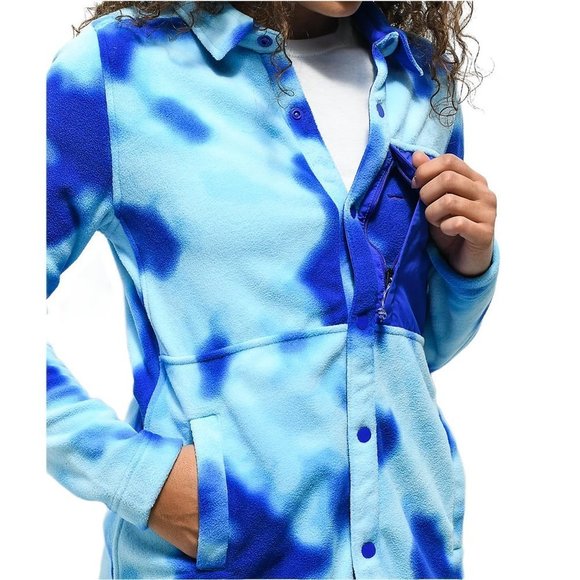 Burton Blue Tie-Dye Fleece Jacket - Picture 7 of 8